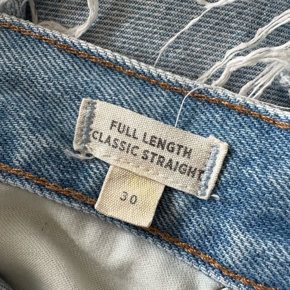 Madewell Jeans Distressed Full Length Classic Straight Size 30 Hartsville Denim - Picture 5 of 10